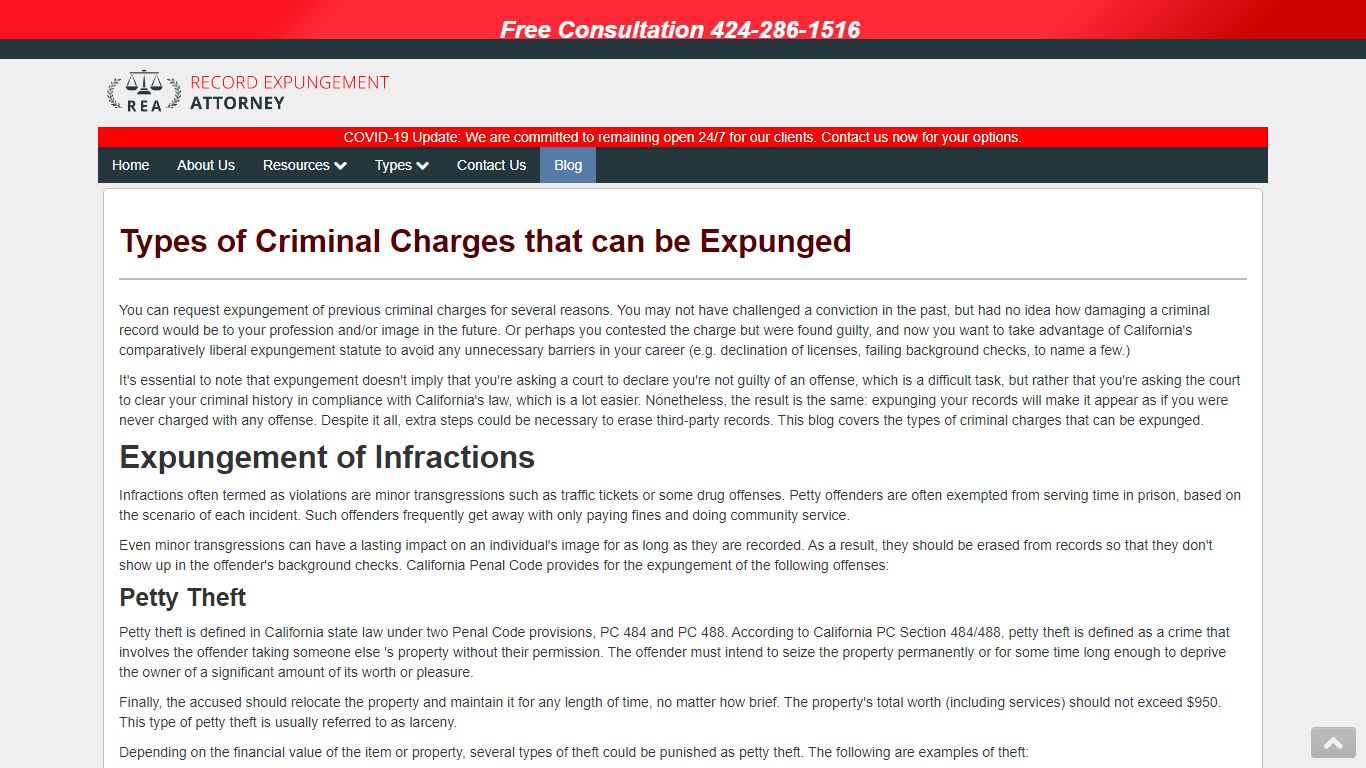 Types of Criminal Charges that can be Expunged - record-expungement.com