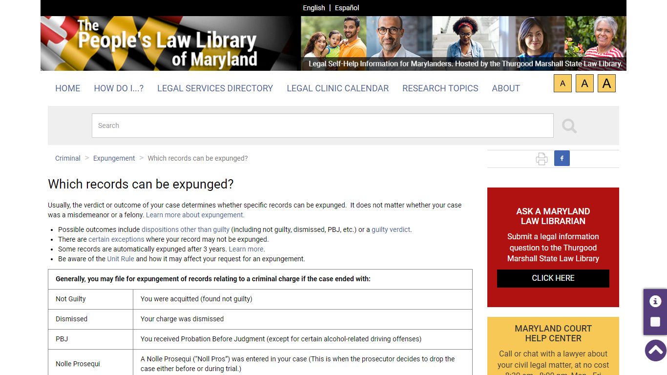 Which records can be expunged? - People's Law